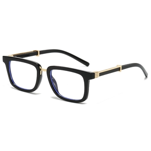 Square Frame Eyeglasses Anti Blue Light PC Metal Hinge Retro Steampunk Unisex Optical Glasses UV400