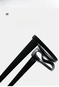 Detail showing high-elasticity hinge and glossy finish of black cat-eye glasses frame