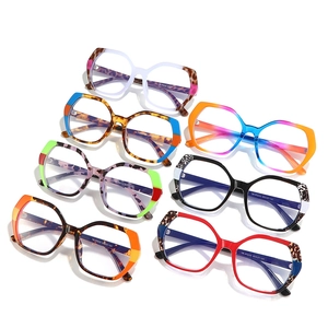 Rectangular TR90 eyeglasses frames collection in seven gradient colors and patterns