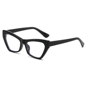 Cat Eye Glasses Frame For Women Anti Blue Light Blocking Fashion Retro Oversized Plain Lens PC Frame AC Lens Optical Decor