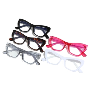 Five-pack set of stylish cat-eye glasses frames in multiple colors for women fashion