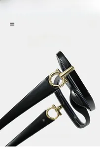 Macro view of gold metal hinge on black square sunglasses with durable hardware