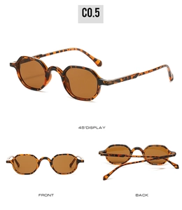 Three-view detail of vintage tortoise frame sunglasses with brown lenses code C0.5