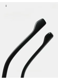 Detail view of ergonomic curved glasses legs with matte finish for comfortable wear