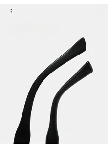 Detail der ergonomisch geschwungenen schwarzen Brillenbügel für hohen Tragekomfort