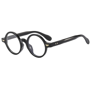 Retro Round Frame Optical Glasses Blue Light Blocking PC Material Vintage Style For Women
