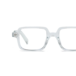 Moderne transparente quadratische Oversize-Sonnenbrille mit UV400-Schutz und klarem Finish