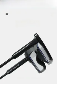 Detaillierte Makroansicht der ZN3911 leichten, hochelastischen schwarzen Quadrat-Brille