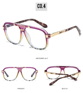 Three-angle view of gradient frame pilot glasses with tortoiseshell and gold metal temples