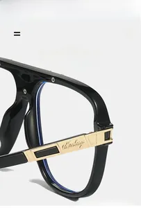 Macro detail of high-quality metal hinge with embossed logo on oversized pilot glasses
