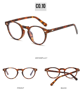 Detailed multi-angle views of retro round tortoiseshell sunglasses with metal rivets