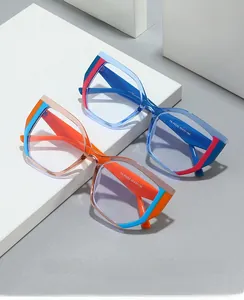 Detailed view of cat eye TR90 frame temples showing model TR-P5232 and size specifications