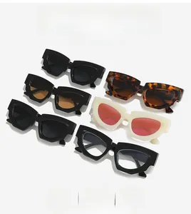 Selection of trendy cat eye sunglasses in black, tortoiseshell and cream frames