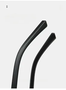 Close-up of matte black ergonomic curved temples for comfortable sunglasses fit