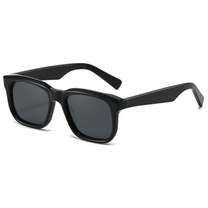 Klassische quadratische schwarze Sonnenbrille mit hochwertigem Rahmen und TAC-Gläsern