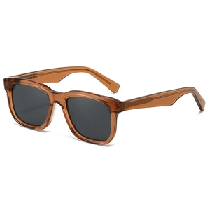 Retro quadratische Schildpatt-Sonnenbrille mit dunklen Gläsern und UV-Schutz für Damen