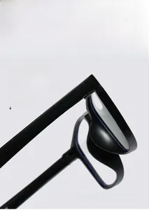 Detail shot of black TR90 reading glasses frame with non-slip temple texture