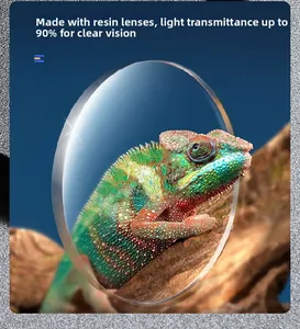 Macro view of high-transparency resin lens with 90% light transmittance for clear vision