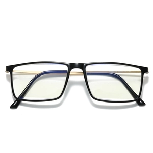 Square Anti Blue Light Reading Glasses Retro Plastic Metal Frame Business Lightweight High Definition Eyeglasses For Men Women