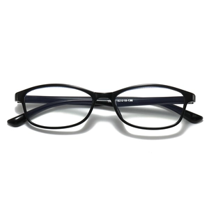 Classic black TR90 full frame reading glasses with anti blue light protection for seniors