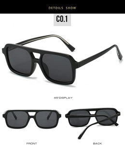 Detailed multi-angle views of high-quality vintage square sunglasses in black acetate frame