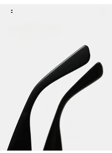 Close-up of curved black temples for cat-eye sunglasses ensuring comfortable wear