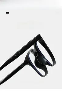 Detailed view of high-elastic black square frames with durable hinge construction