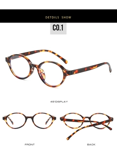 Detailed views of vintage oval tortoise shell eyeglass frames from multiple angles