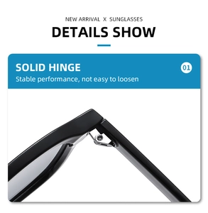 Detail view of the stable hinge structure on these black square vintage sunglasses