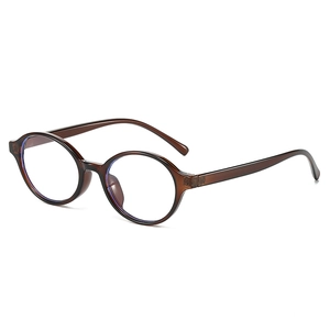 Retro oval tortoiseshell glasses frame with blue light blocking lenses for women