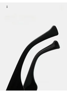 Detail shot of ergonomic curved black sunglasses legs for high comfort wear