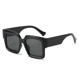 Large Square Sunglasses Retro Fashion PC Frame Gradient Lenses Outdoor Travel Eyewear For Women Unisex Marble Texture