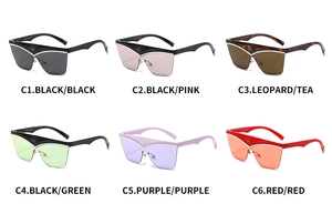 Oversized geometric sunglasses available in six different fashion color options