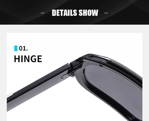 Macro detail of high-quality hinge structure on black cycling sunglasses frame