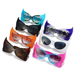 Chic bat-wing cat-eye sunglasses collection in multiple vibrant colors and thick frames