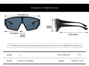 Guide des tailles détaillé pour lunettes de soleil de sport avec mesures du cadre