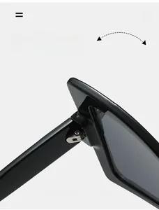 Détail des charnières en métal robuste sur lunettes de soleil papillon oeil de chat