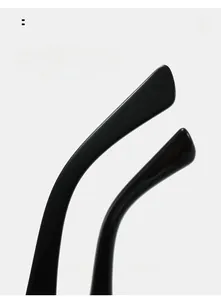 Détail des branches de lunettes noires brillantes courbées pour un confort optimal