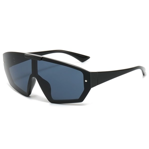 Lunettes De Soleil Shield Oversized Monture PC Protection UV400 Extérieur Cyclisme Équitation Punk Mode Lunettes De Sport Hommes Femmes