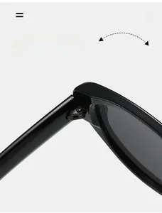 Macro view of durable metal hinges and reinforced screw detail on cat eye sunglasses