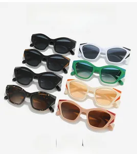 Detailed grid of PC fashion sunglasses showing textured cat-eye frames and lens colors