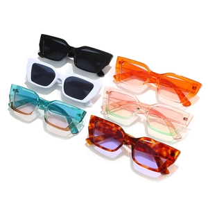Retro rectangle cat eye sunglasses collection in six assorted colors for women