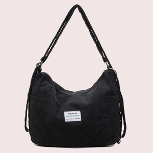 Damen Cord Umhängetasche Große Kapazität Umhängetasche Tote Japanischer Stil Casual Retro College Lässige Arbeitstasche