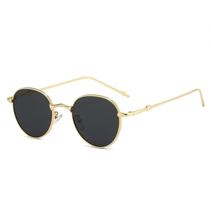 Vintage Round Oval Sunglasses Metal Frame UV400 Protection Fashion Eyewear For Men And Women