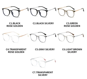Multiple color options of irregular TR90 eyeglass frames with ultralight titanium temples