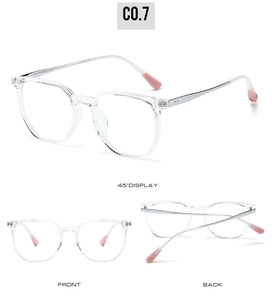 Detail view of TR90 irregular frame with Titanium IP temples and pink tips