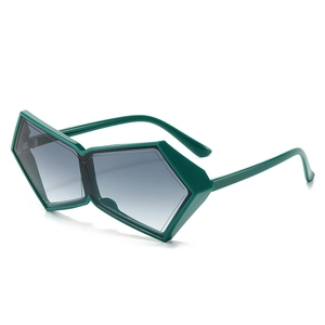 Lunettes De Soleil Polygone Irrégulier Géométrique Protection UV400 Monture PC Punk Hip Hop Street Fashion Pour Femmes Hommes