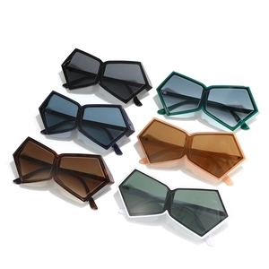Lunettes de soleil géométriques oversize modernes en six options de couleurs vives