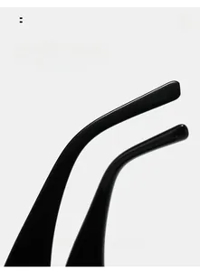 Detailansicht der ergonomisch geschwungenen Bügel einer schwarzen Katzenaugen-Sonnenbrille