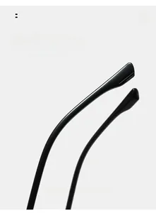Detail view of ergonomic curved glasses legs for lightweight and comfortable wear